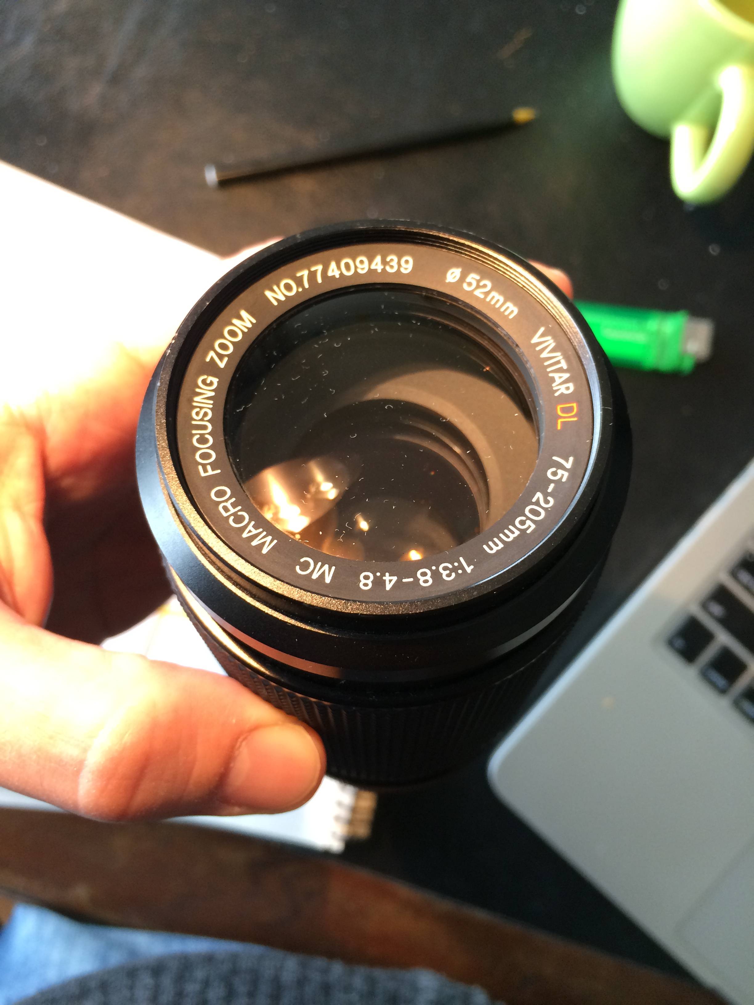 the lens, front