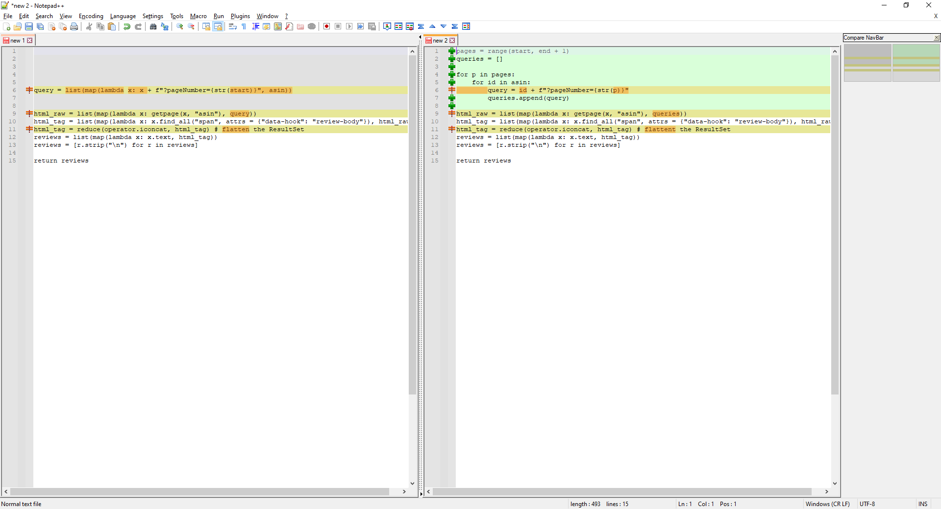 Result of comparing both ifs