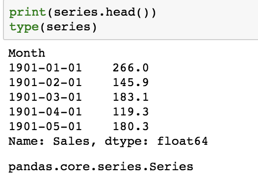 This is also a dataset contain 2 dimension but it is series type