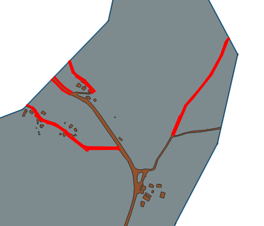 Example topological error - feature overlaps