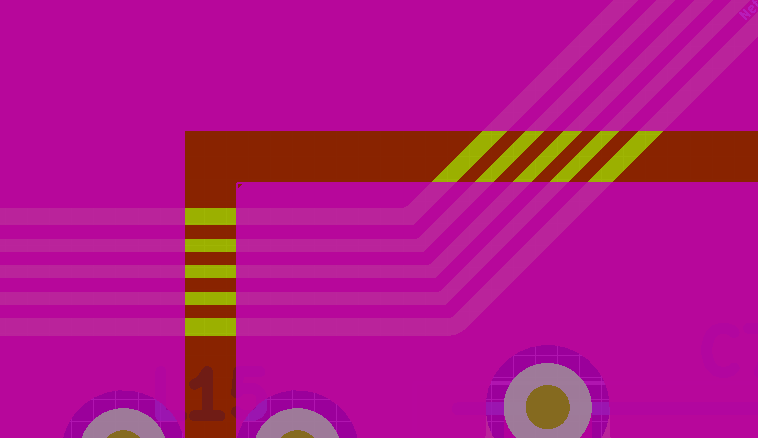 crossing split power plane on non-adjacent side