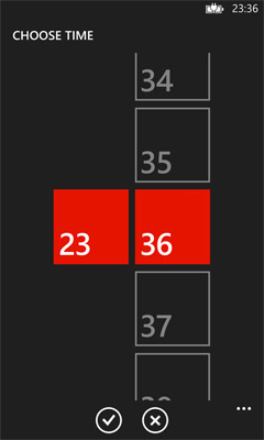 selecting a time on wp8