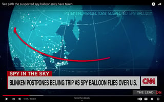 screenshot from CNN's February 4, 2023 "See path the suspected spy balloon may have taken" https://www.youtube.com/watch?v=vP7JlAG5o6U