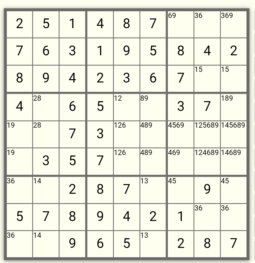 partially completed grid