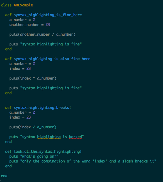 fun syntax highlighting bug in ruby-mode