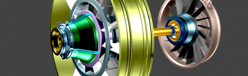 LP shaft, fan frame, turbine frame, bearings and sumps of a CFM56-7B