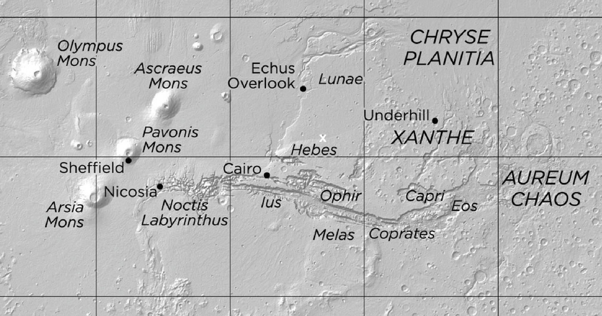 Red Mars E-book map detail