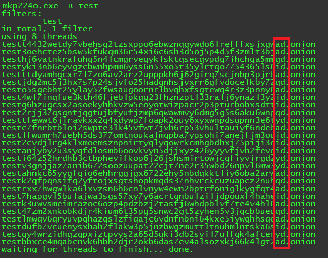 All V3 addresses ending with d