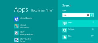 Windows 8 Instant Search Result