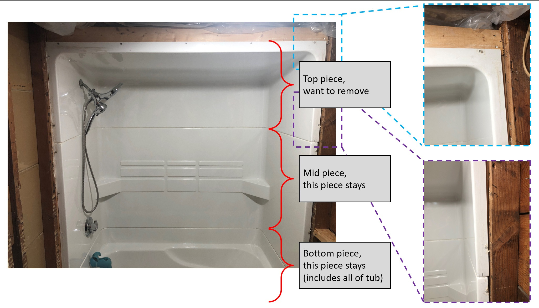 fiberglass Jacuzzi bathtub surround