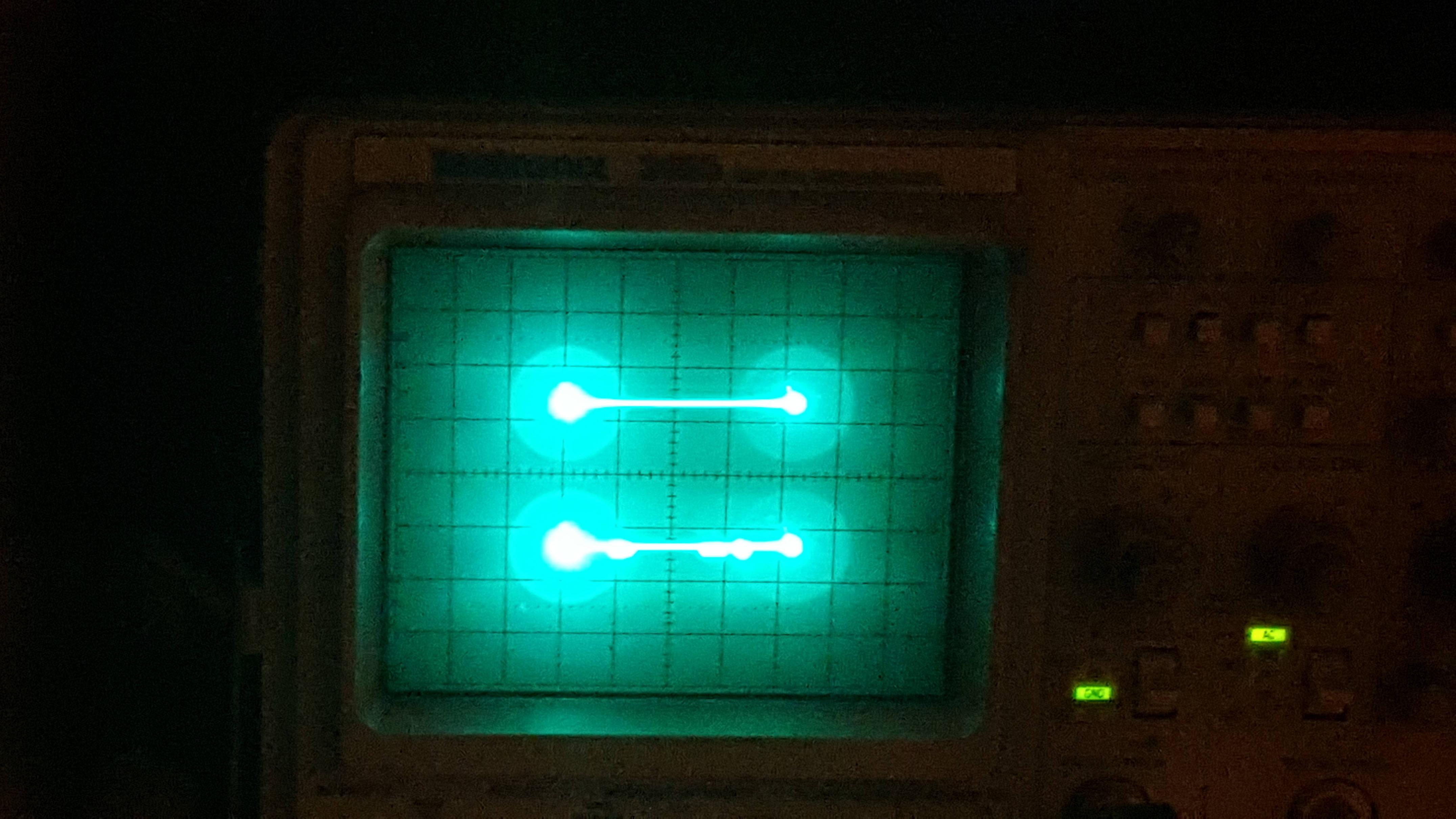 Oscilloscope screen