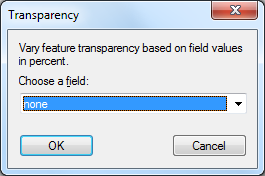 Transparency by Field dialog