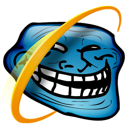 Internet Explorer TrollFace