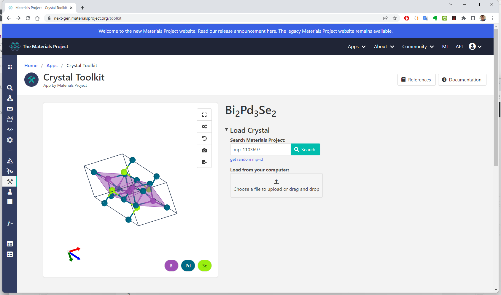 Online Crystal Toolkit