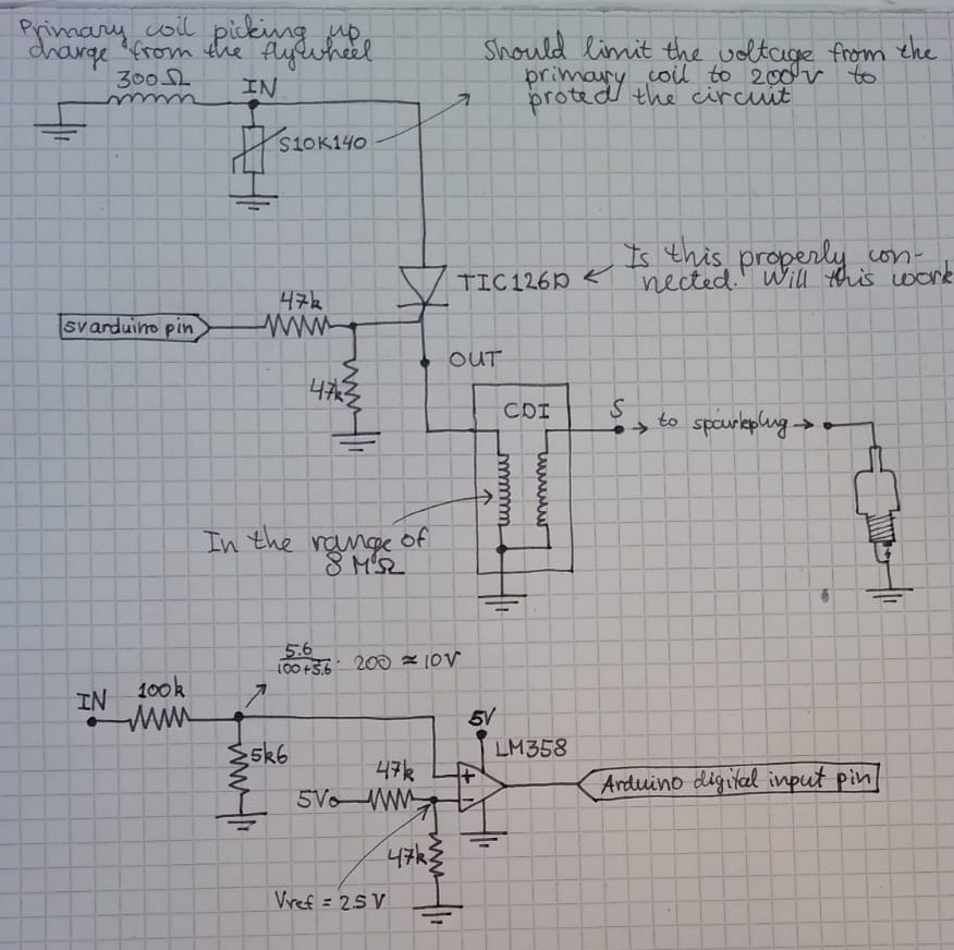 Hand drawn schematic