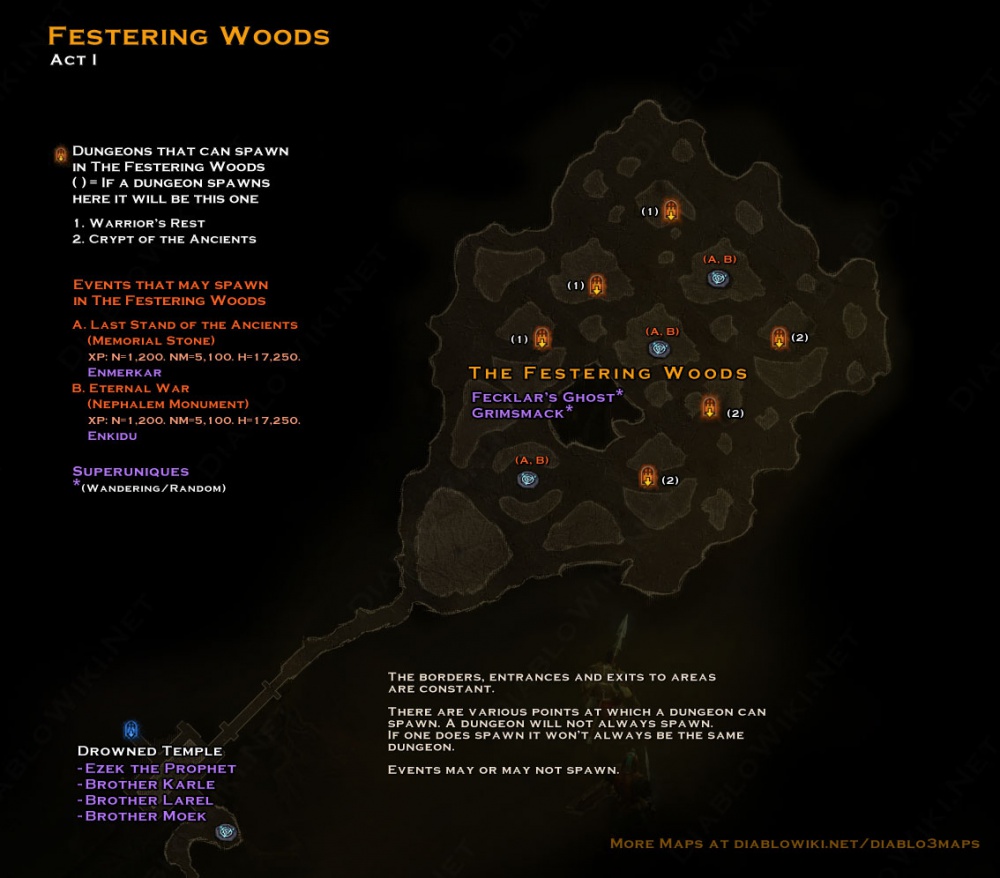 Festering Woods Map