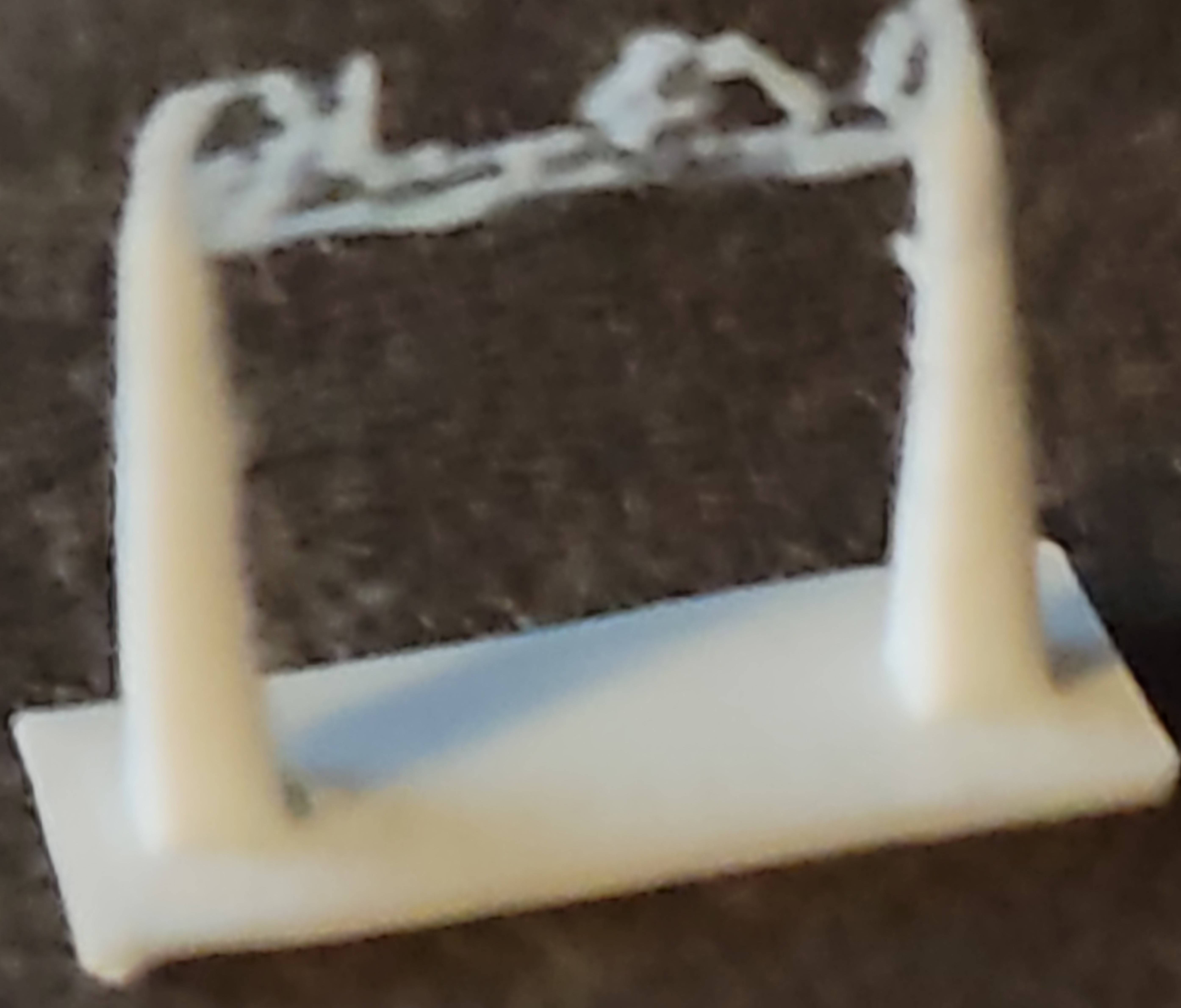 3D printed retraction tower showing stringing