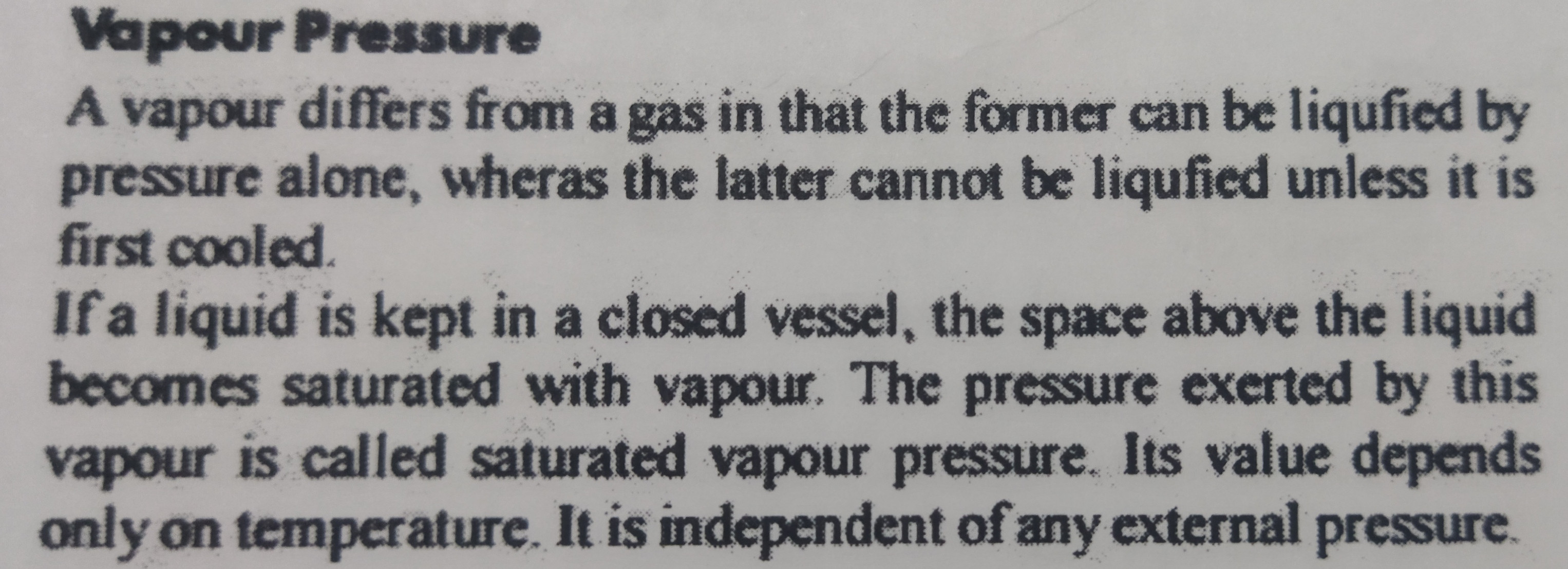 vapour pressure