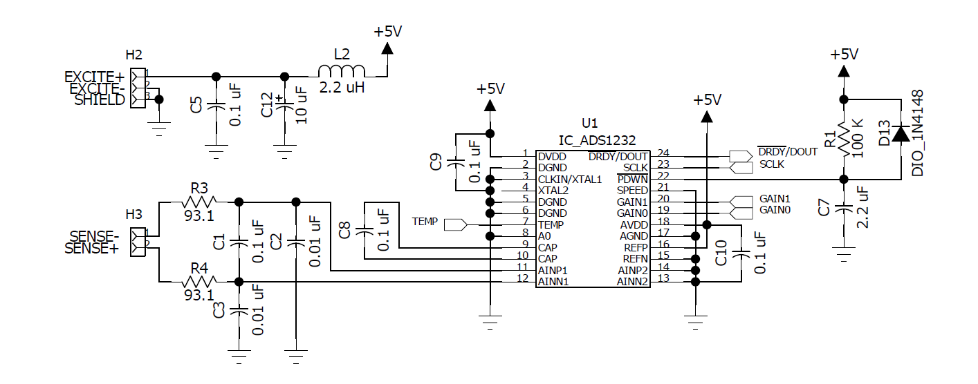 ADS1232 schematic