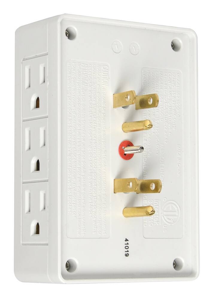 2-to-6 outlet 120V wall adapter