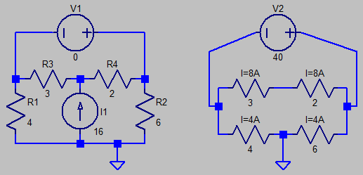 voltage source acting alone