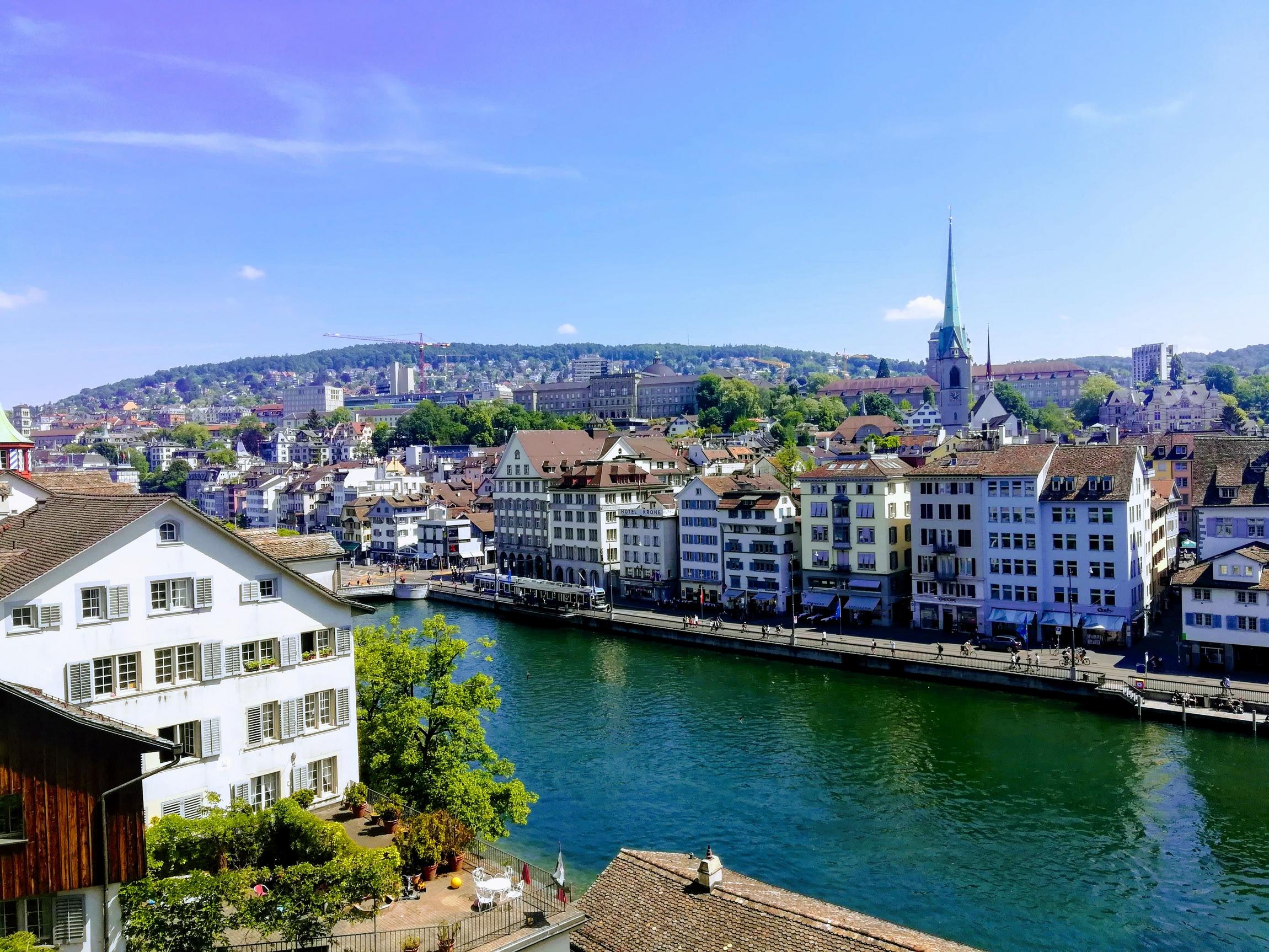 Lake Zurich from Lindenhoff hill