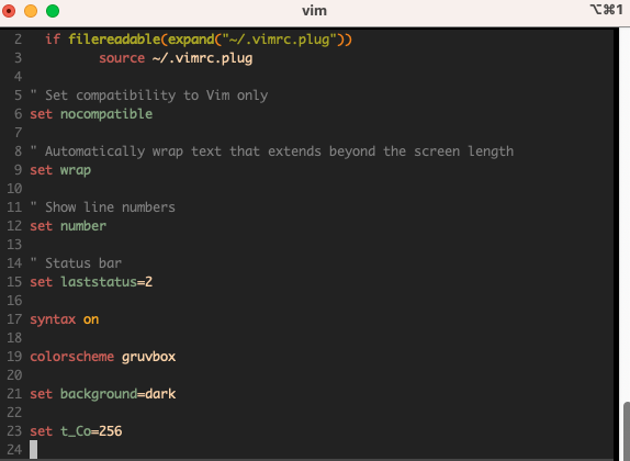 that is the vim.rc