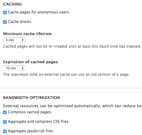 Performance options