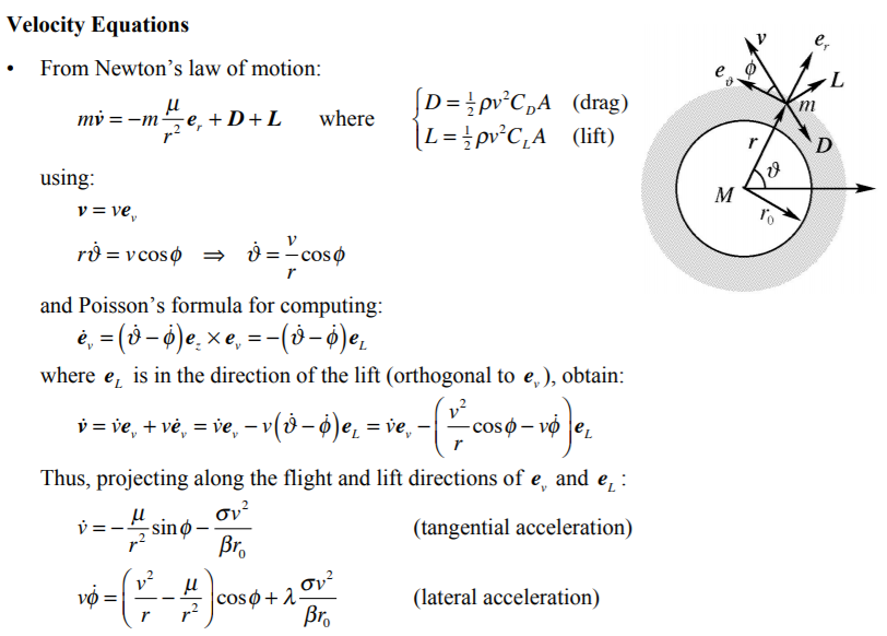 Velocity Equations