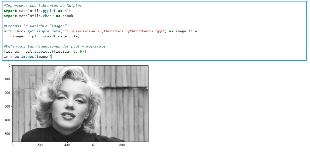 Mostrar imagen con Matplotlib