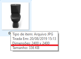 dimensões da imagem