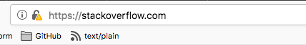 Mixed content address bar