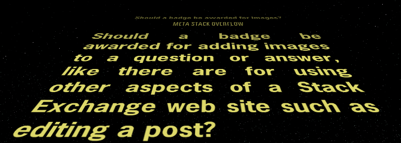 Text of the question, in Opening Crawl text