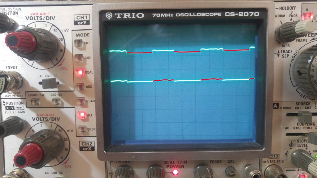 Oscilloscope screen shot