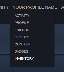 Your Profile Name > Inventory