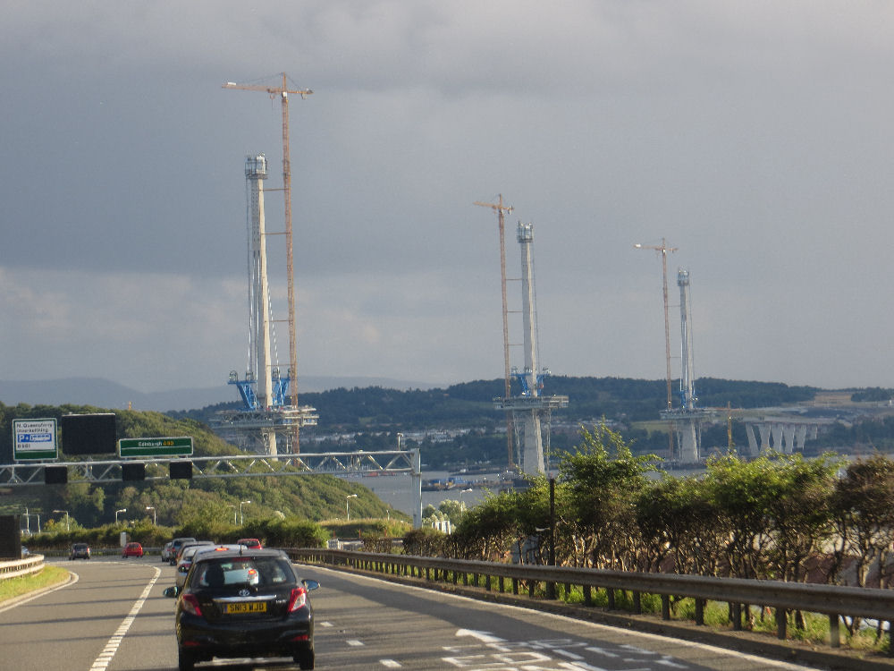 Queensferry crossing during building