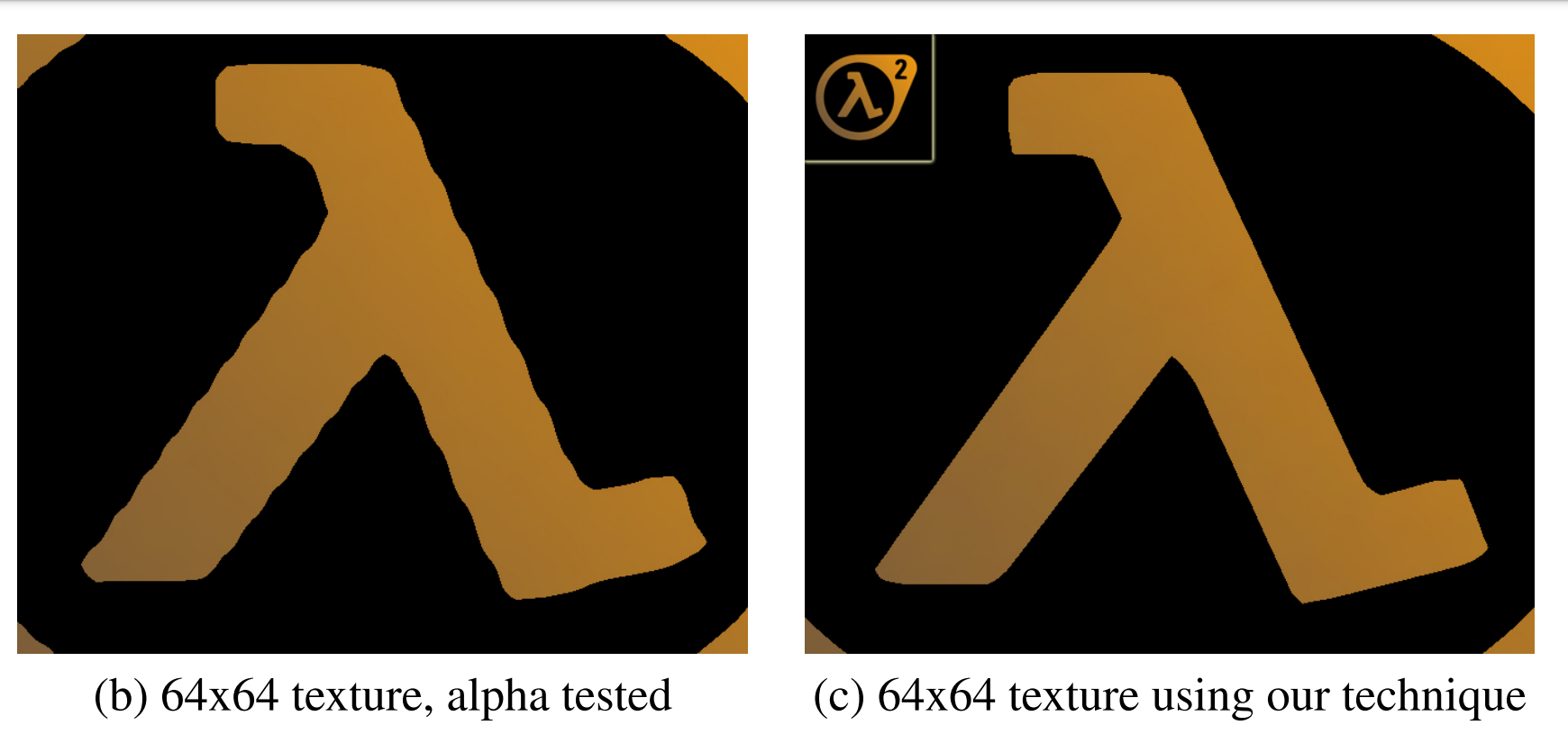 valve image comparison between SDF and alpha testing