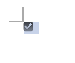 checked tickbox select with the selection extending to the right of the symbol