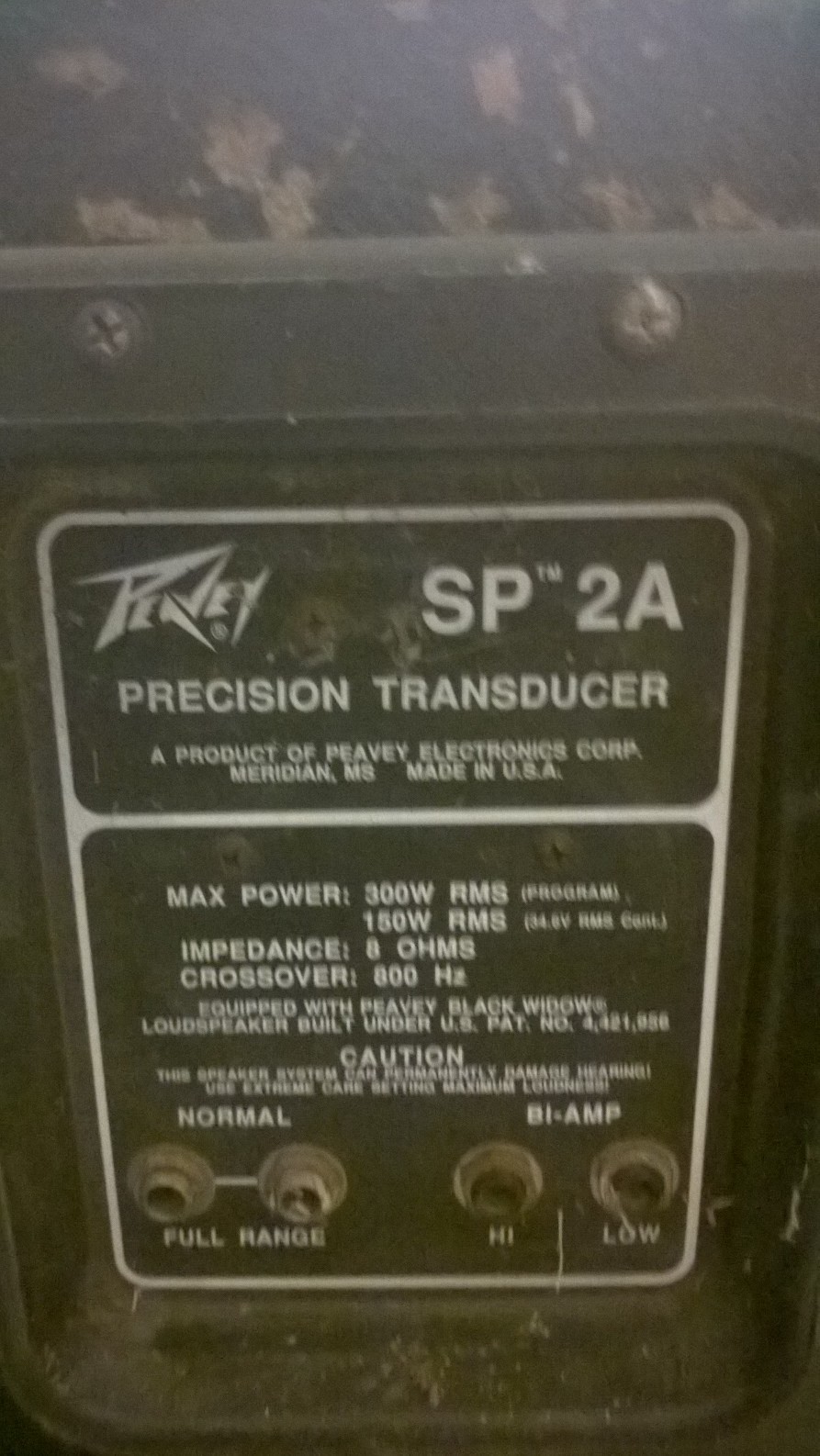 Peavey SP-2A Speaker