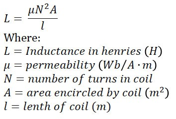 Inductance formula