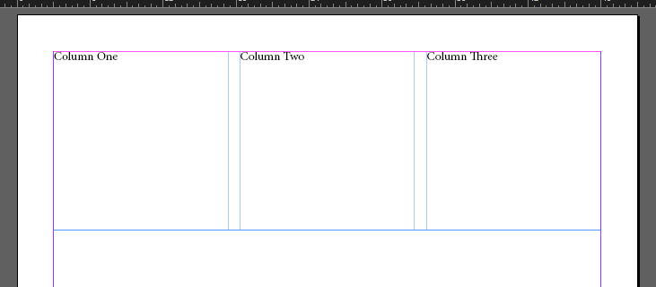 Screenshot of column guides