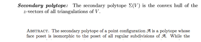 SecondaryPolytope