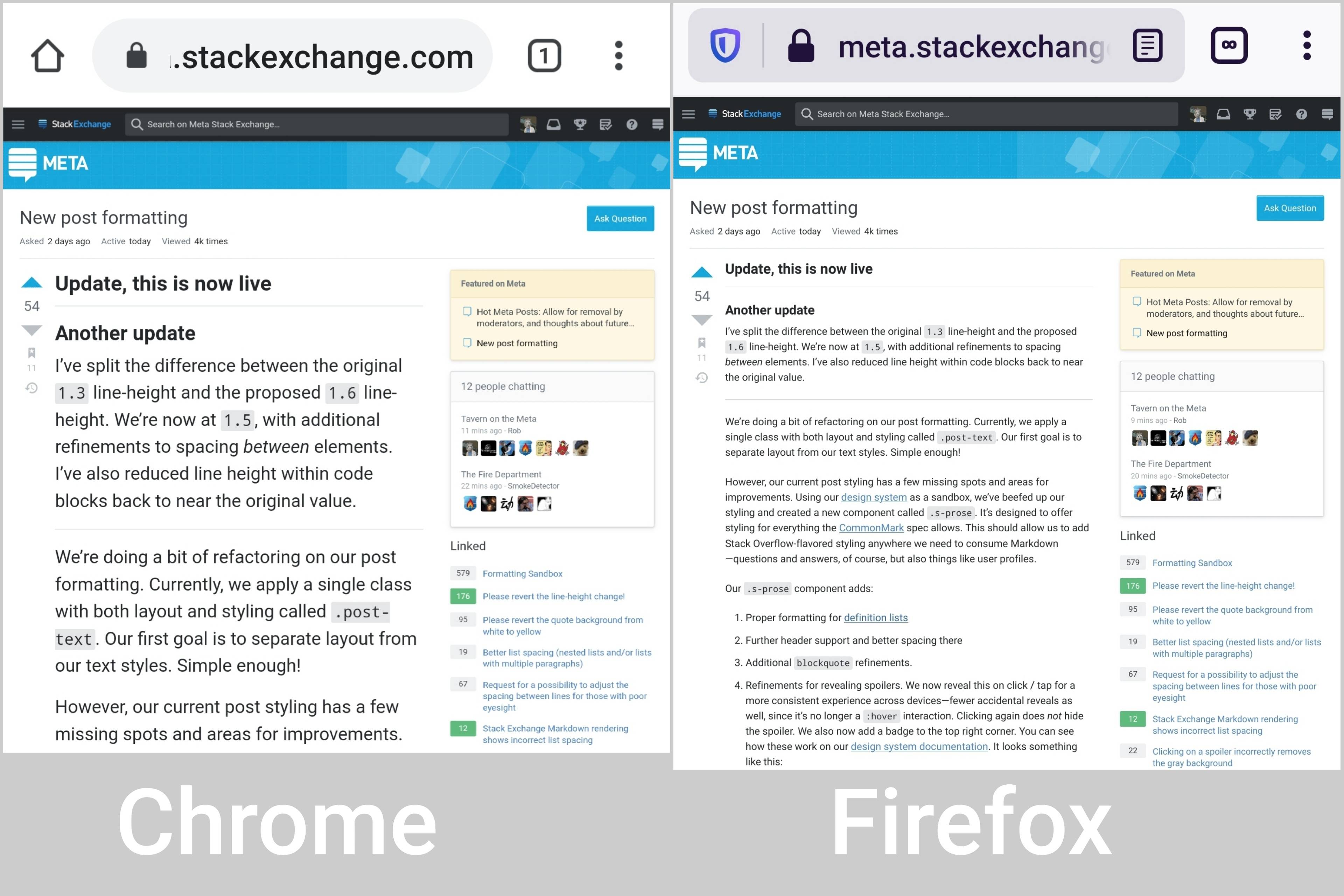 Screenshots of Chrome and Firefox