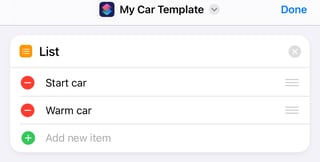 My Car Template — List View