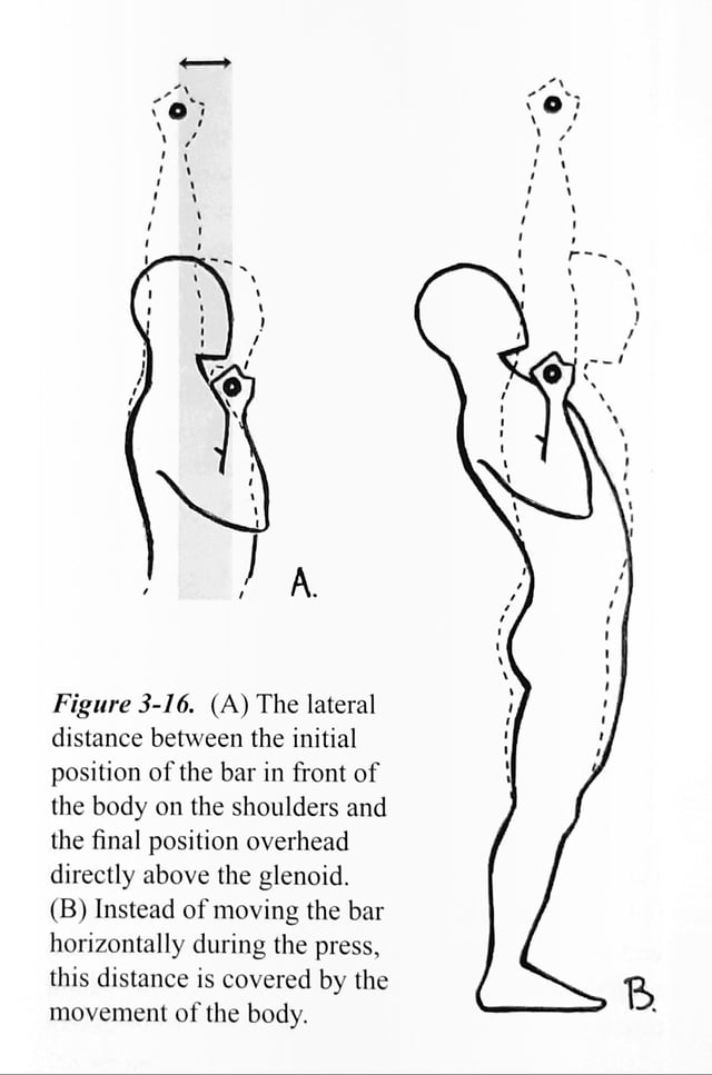 Bar path in the press, Starting Strength 3ed, pg 86