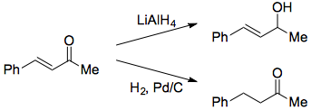 Selective reduction of enone