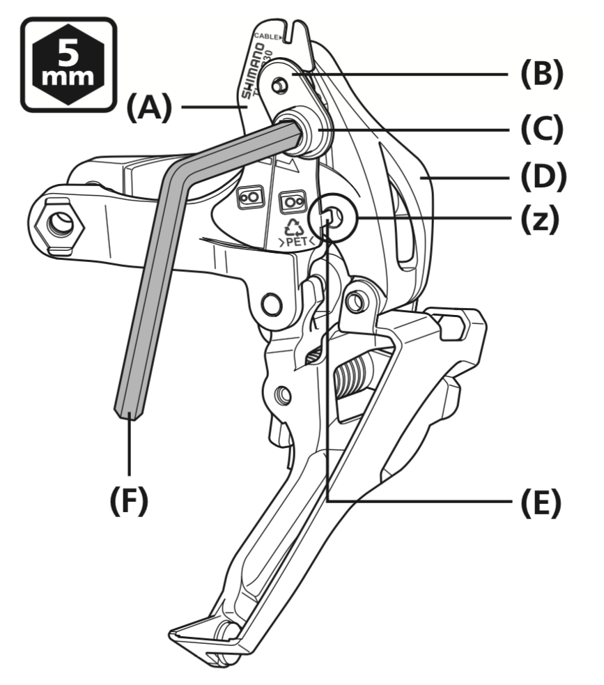 Front derailleur bolt