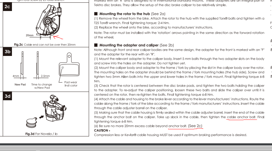 Excerpt from Novela install guide annotated to show the description of the missing bolt as an "anchor bolt"