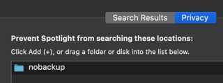 Spotlight System Preferences - Privacy