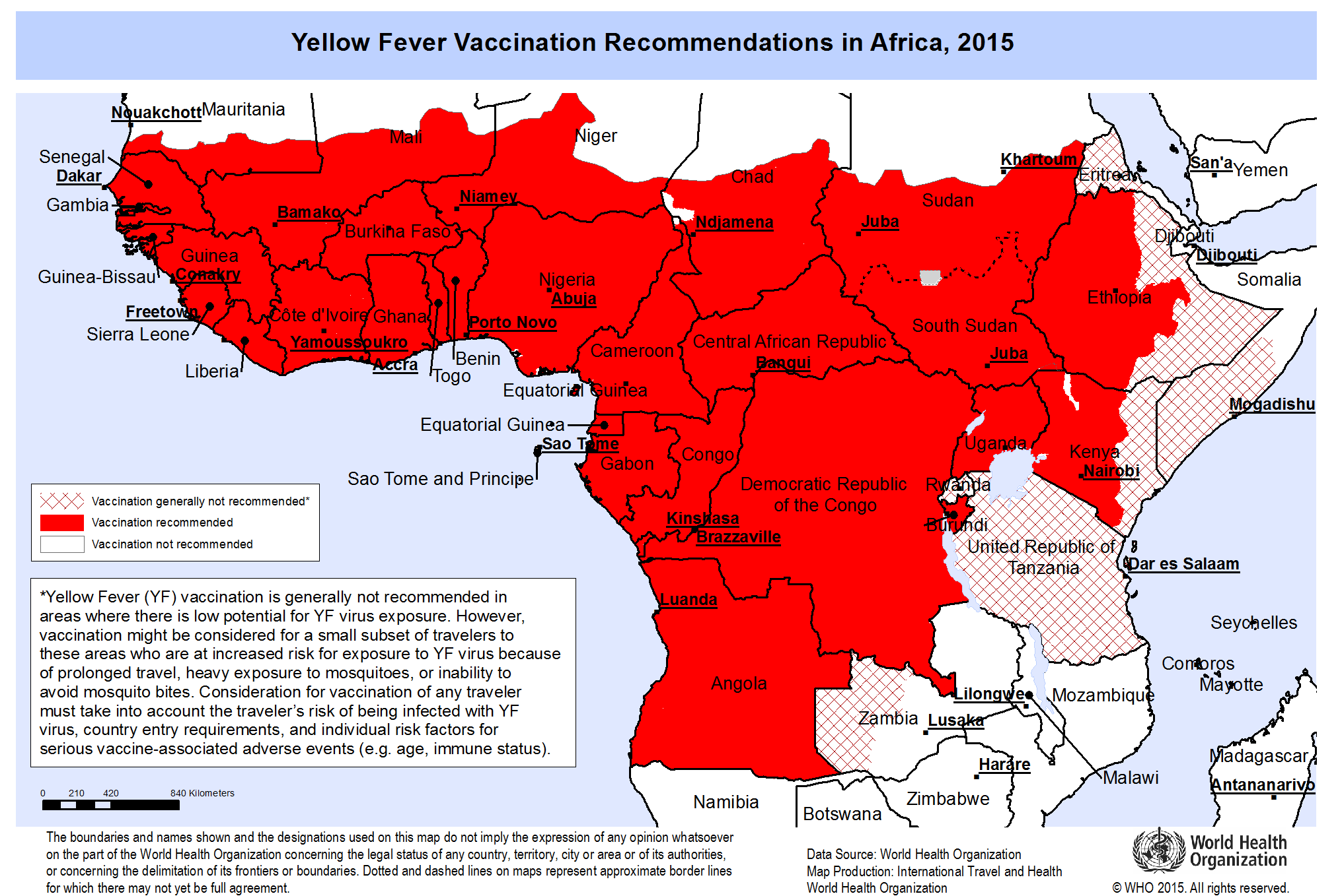 WHO Yellow Fever Vaccination Recommendations 2015